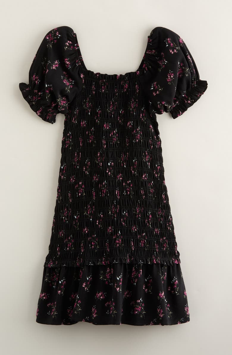 Nordstrom Kids' Smocked Dress, Alternate, color, Black Climbing Floral
