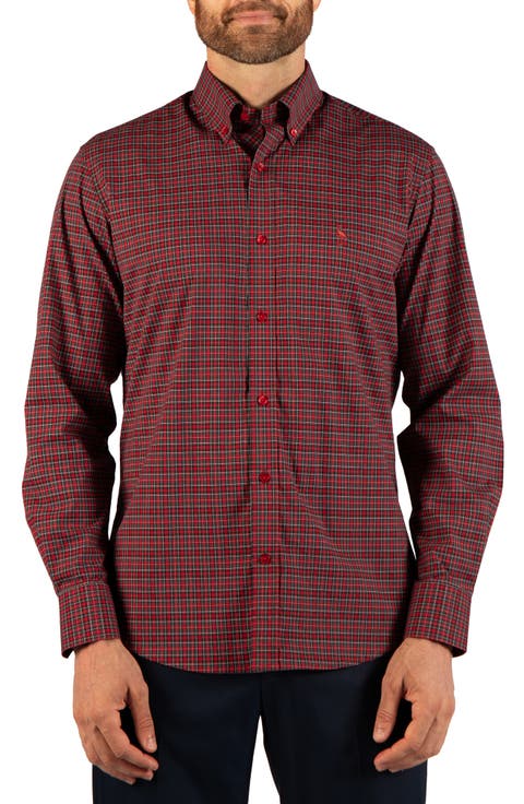 Holiday Mini Tartan Long Sleeve Button Down Shirt