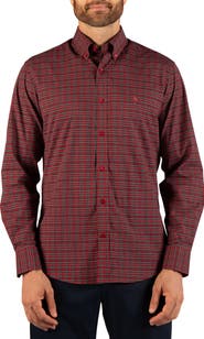 TailorByrd Holiday Mini Tartan Long Sleeve Button Down Shirt