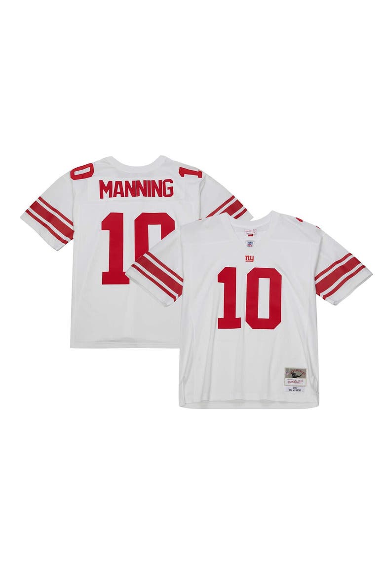 Men's Mitchell & Ness Eli Manning White New York Giants Legacy Replica Jersey, Main, color, White