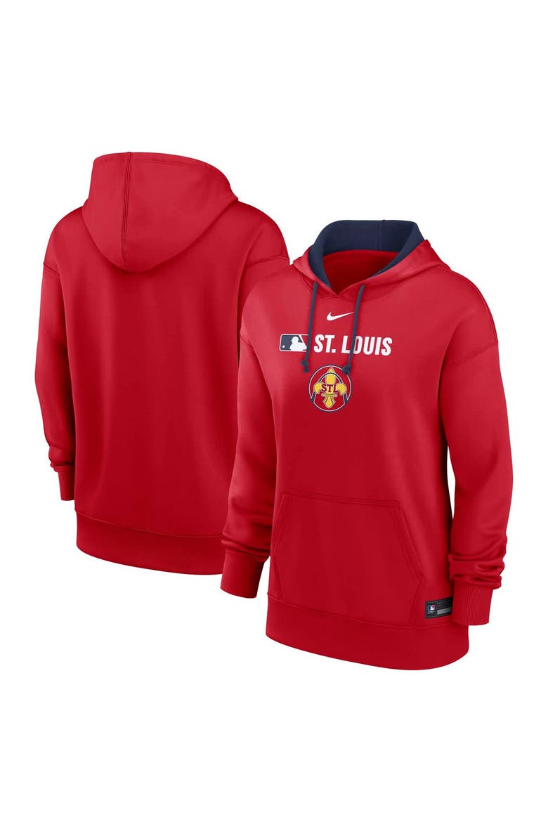 Women's Nike Red St. Louis Cardinals Authentic Collection City Connect Performance Pullover Hoodie, Alternate, color, Red
