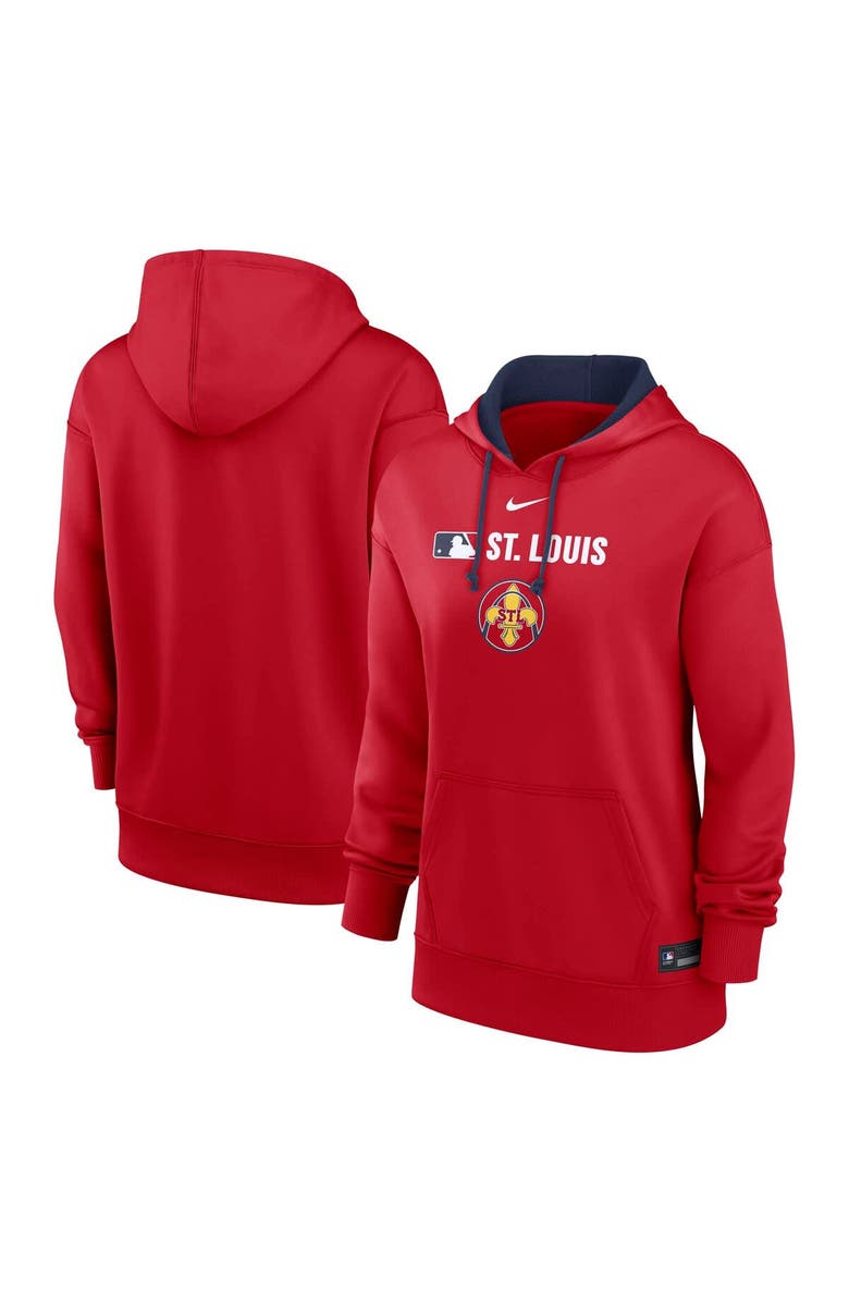 Nike Women's Nike Red St. Louis Cardinals Authentic Collection City Connect Performance Pullover Hoodie, Alternate, color, Red