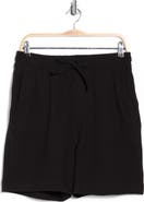 DENIM AND FLOWER Textured Cotton Blend Drawstring Shorts