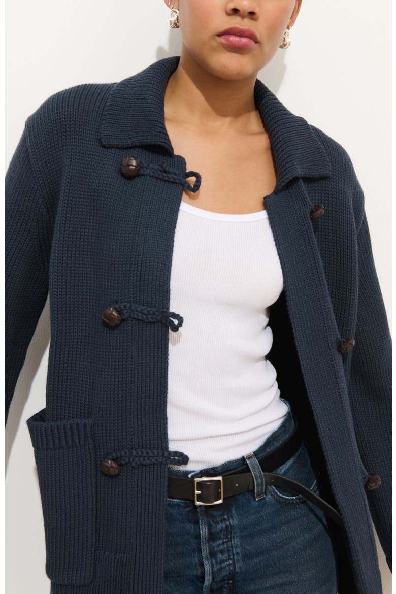 Ada Cotton Sweater Jacket, Alternate, color, EVENING SKY