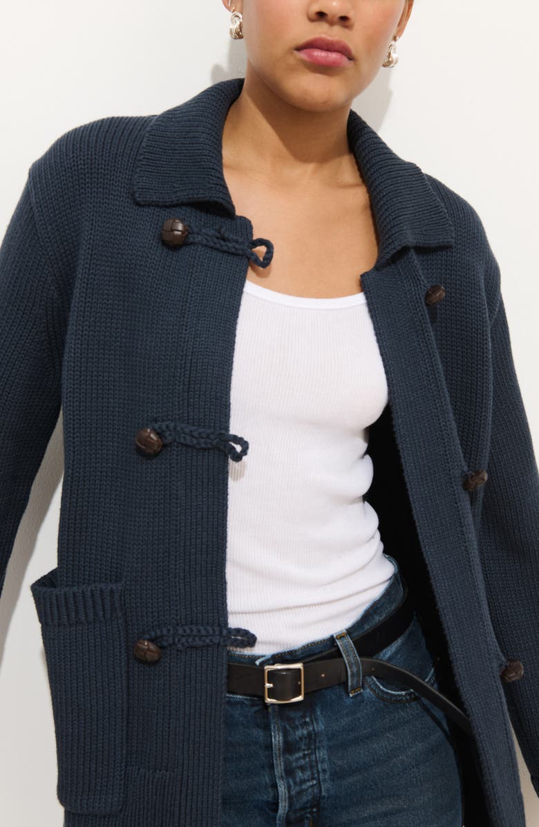 Alex Mill Ada Cotton Sweater Jacket, Alternate, color, Evening Sky