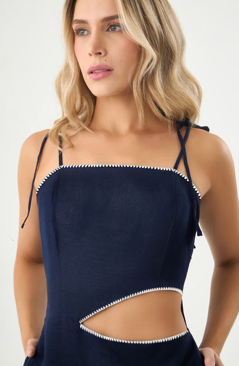 BOAMAR Harper Cutout Cover-Up Maxi Dress, Alternate, color, Blue