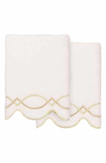 Diamond Chain Scallop Set of 2 Hand Towels