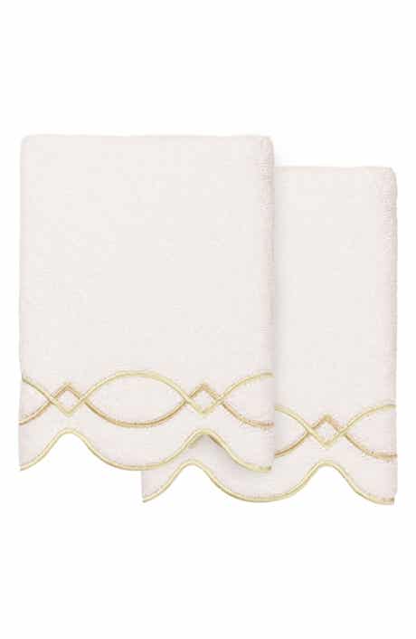 Diamond Chain Scallop Set of 2 Hand Towels