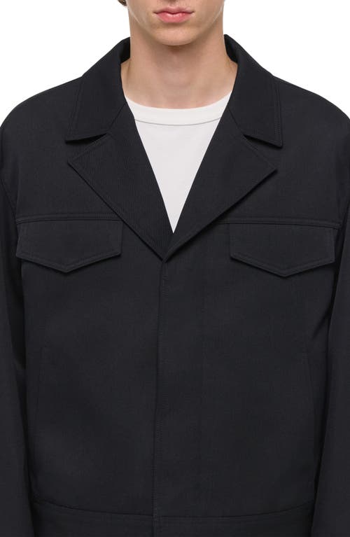 Helmut Lang Wool Blend Utility Jacket In Black