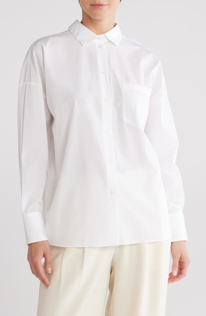 Valentino Classic Cotton Button-Down Shirt, Main, color,