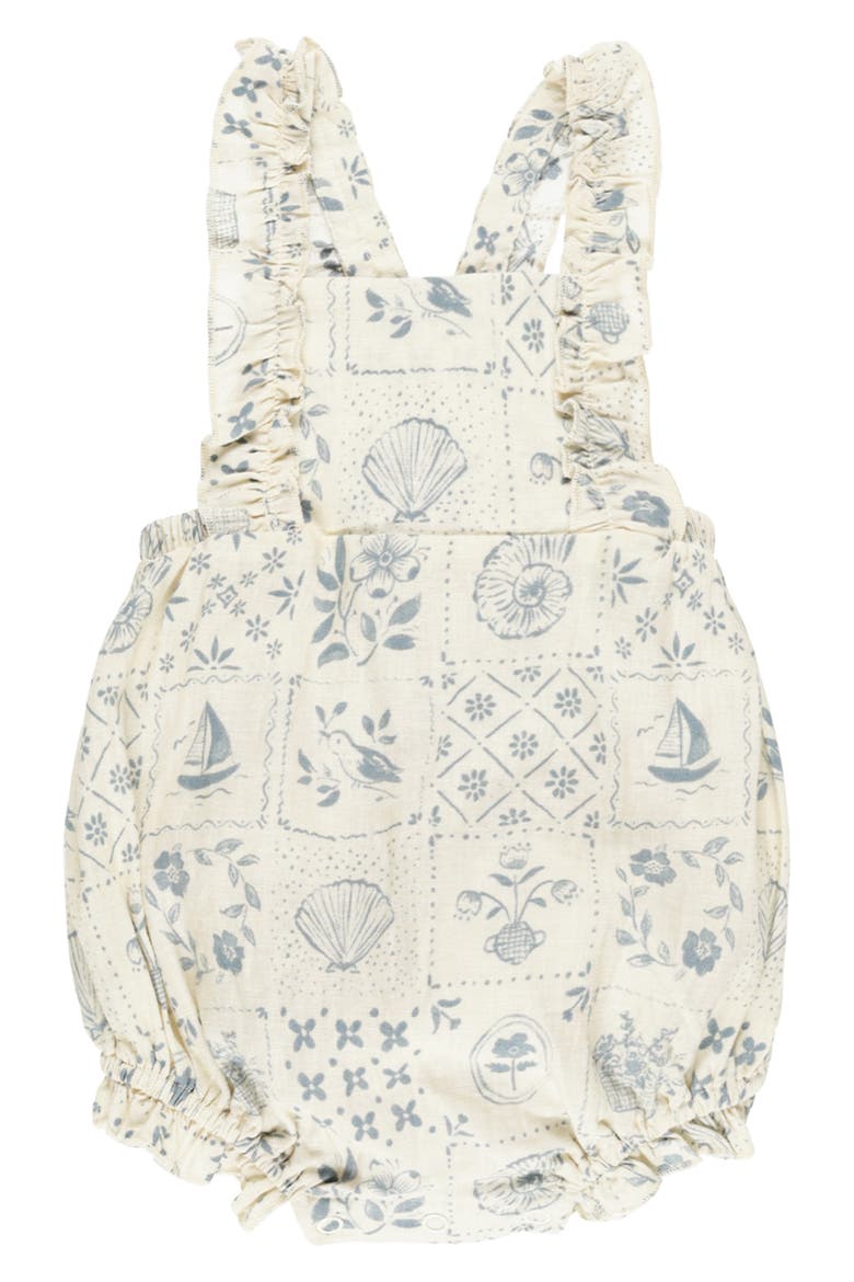 Chiara Tile Bubble Romper, Main, color, NATURAL