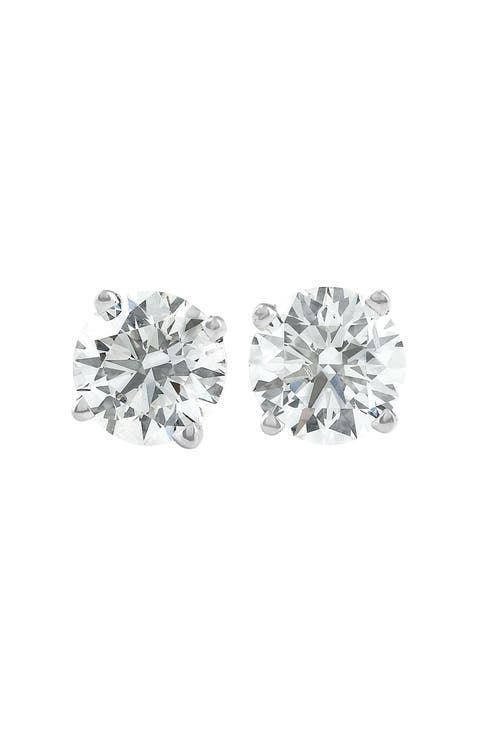 Platinum 1 1/2ct Lab Grown Diamond Studs