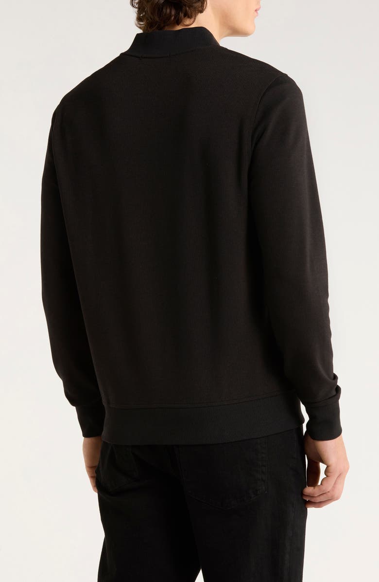 Robert Barakett Vance Half Zip Baseball Collar Pullover, Alternate, color, Black