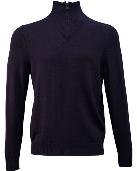 Quest Fully Fashioned Quarter-zip Merino Sweater