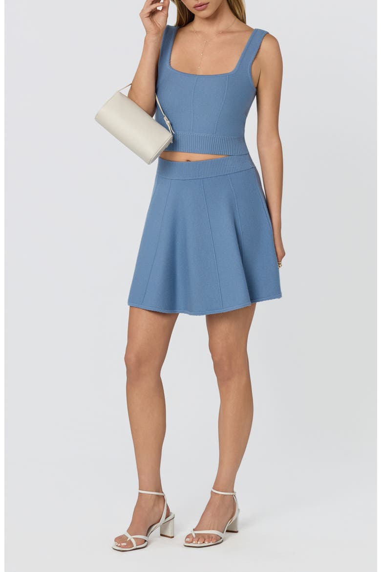 Shaylla Knit Square Neck Crop Top, Alternate, color, SLATE BLUE