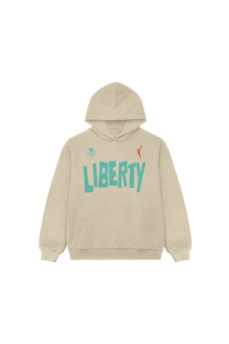 Unisex Playa Society  Oatmeal New York Liberty Established Hoodie, Alternate, color, Oatmeal
