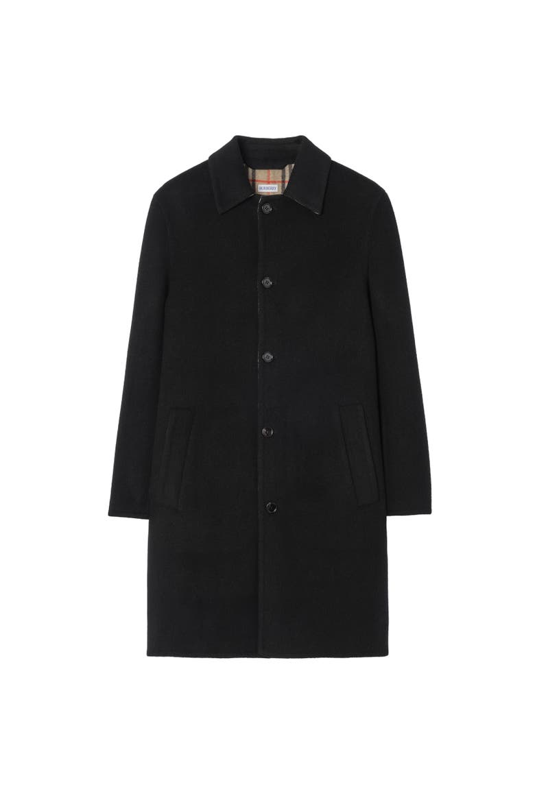 Mid-length Wool Worthing Car Coat, Alternate, color, Black/sand beige