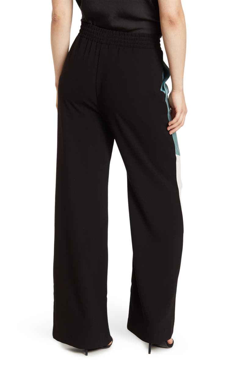 maje Geometric Print Wide Leg Pants, Alternate, color, Multi