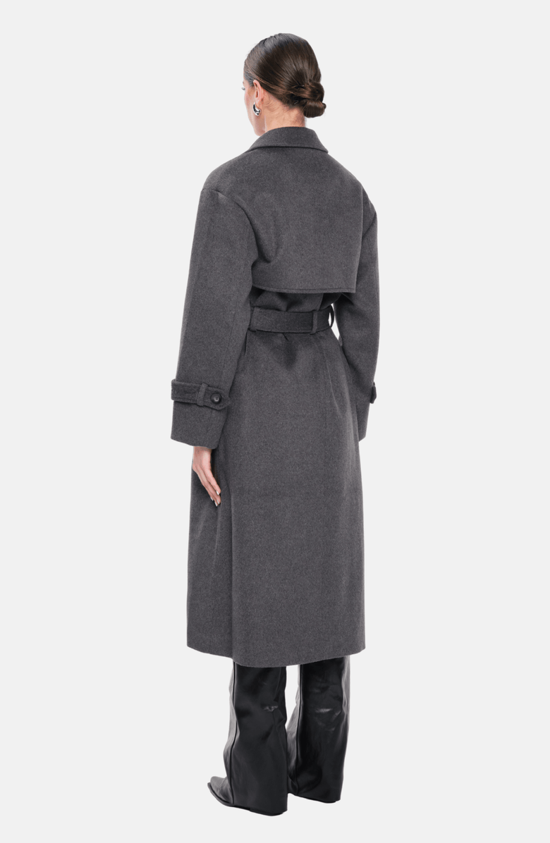 OW Collection MATILDA Wool Coat, Alternate, color, Charcoal Grey