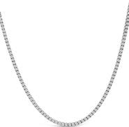 Haus of Brilliance 14K White Gold 10 3/4 Cttw Lab Grown Diamond Tennis Necklace