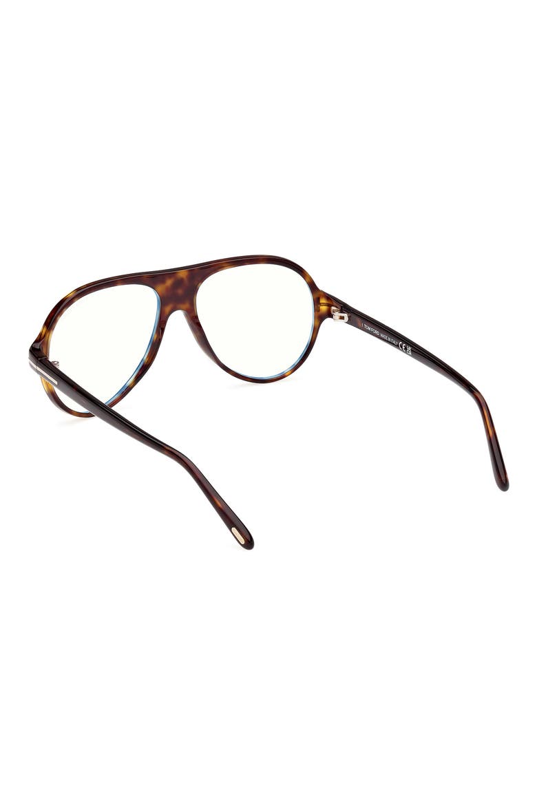 53mm Pilot Blue Light Blocking Optical Glasses, Alternate, color, HAVANA ECO / BLUE BLOCK