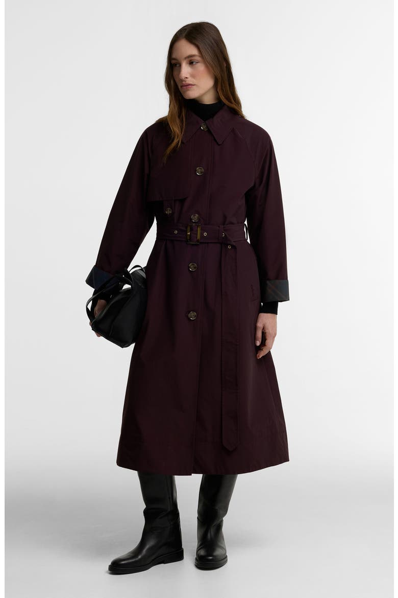 Antonella Showerproof Belted Coat, Alternate, color, FIG/ SHADOW CLASSIC