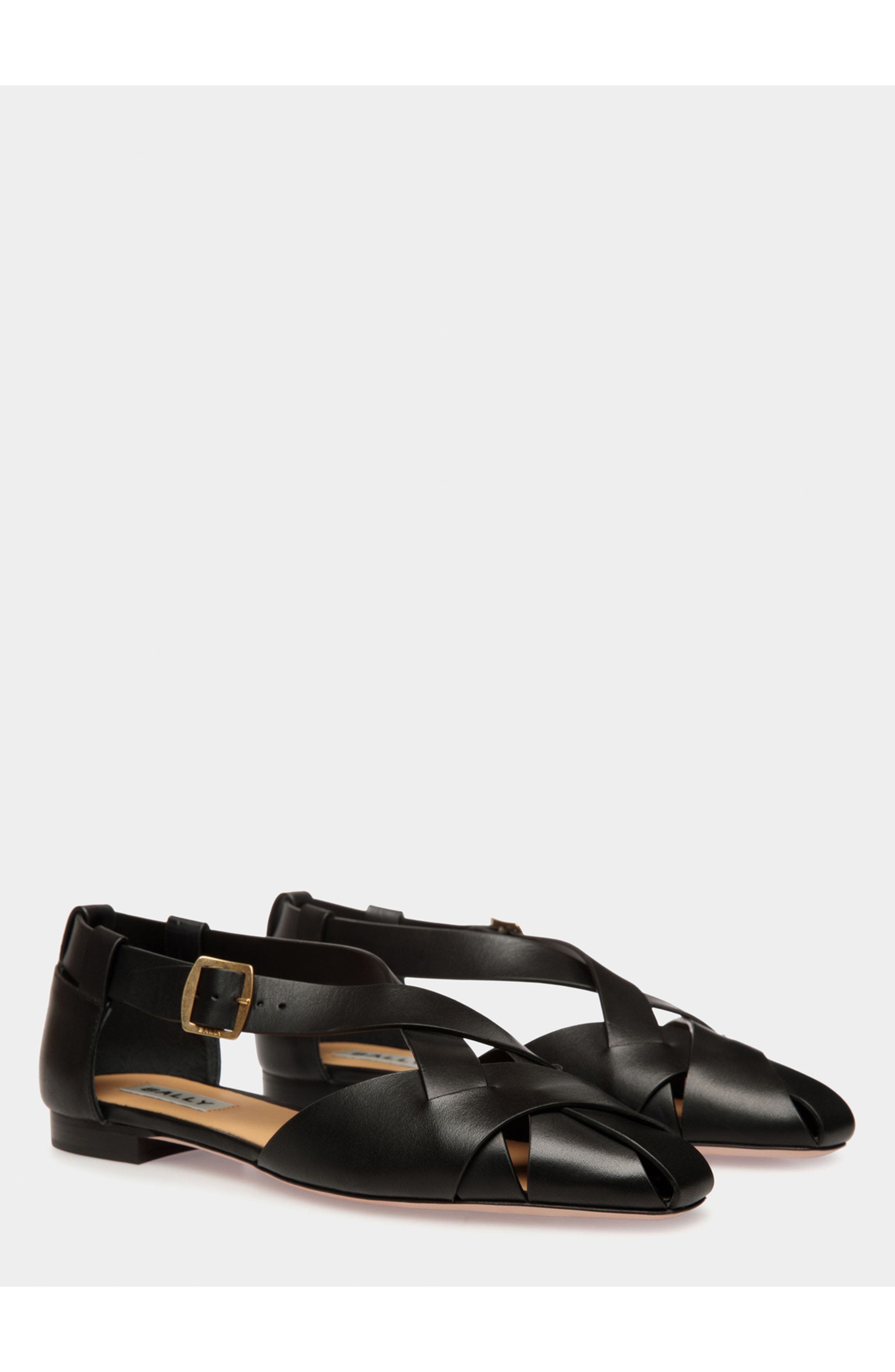 Bally Sylt Flat, Alternate, color, Black