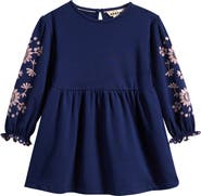 Mini Boden Embroidered Sleeve A-Line Dress