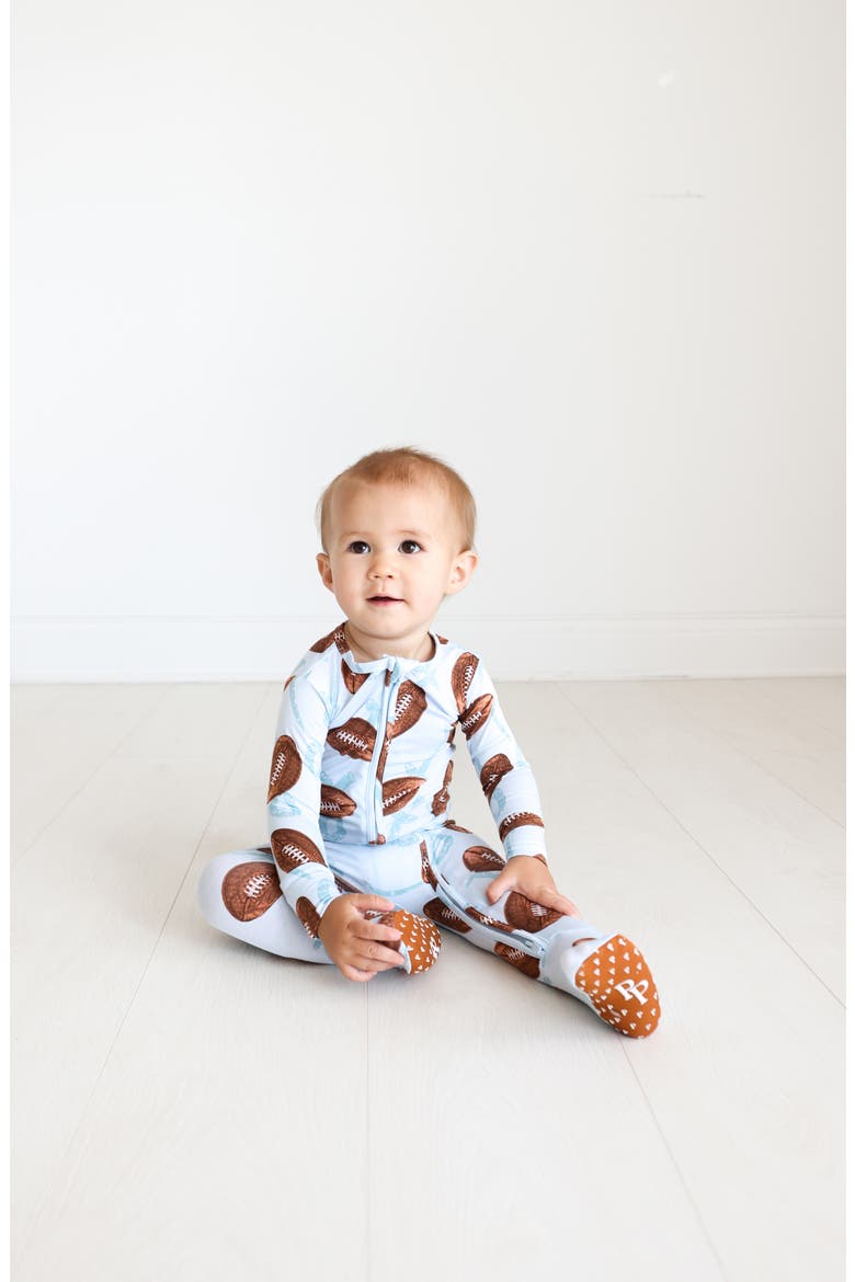Field Day Fitted One-Piece Pajamas, Alternate, color, LIGHT/ PASTEL BLUE