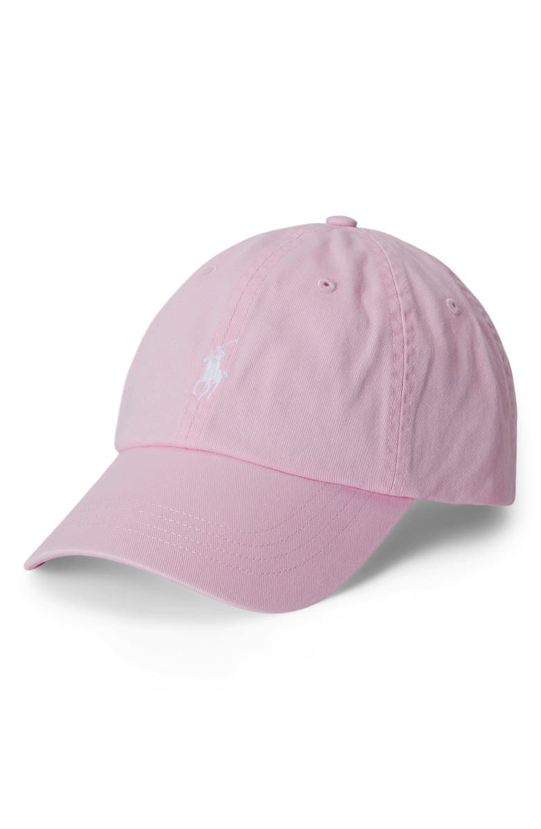 Polo Ralph Lauren The Iconic Cotton Chino Baseball Cap, Main, color, Bath Pink W/ White Pp