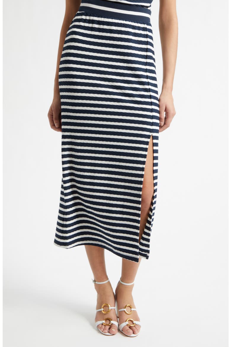 Stripe Maxi Skirt, Main, color, NAVY STRIPE
