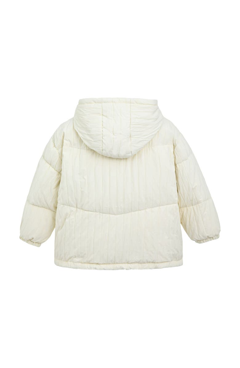 Mimi Tutu Bow Quilted Puffer Jacket, Alternate, color, Cream