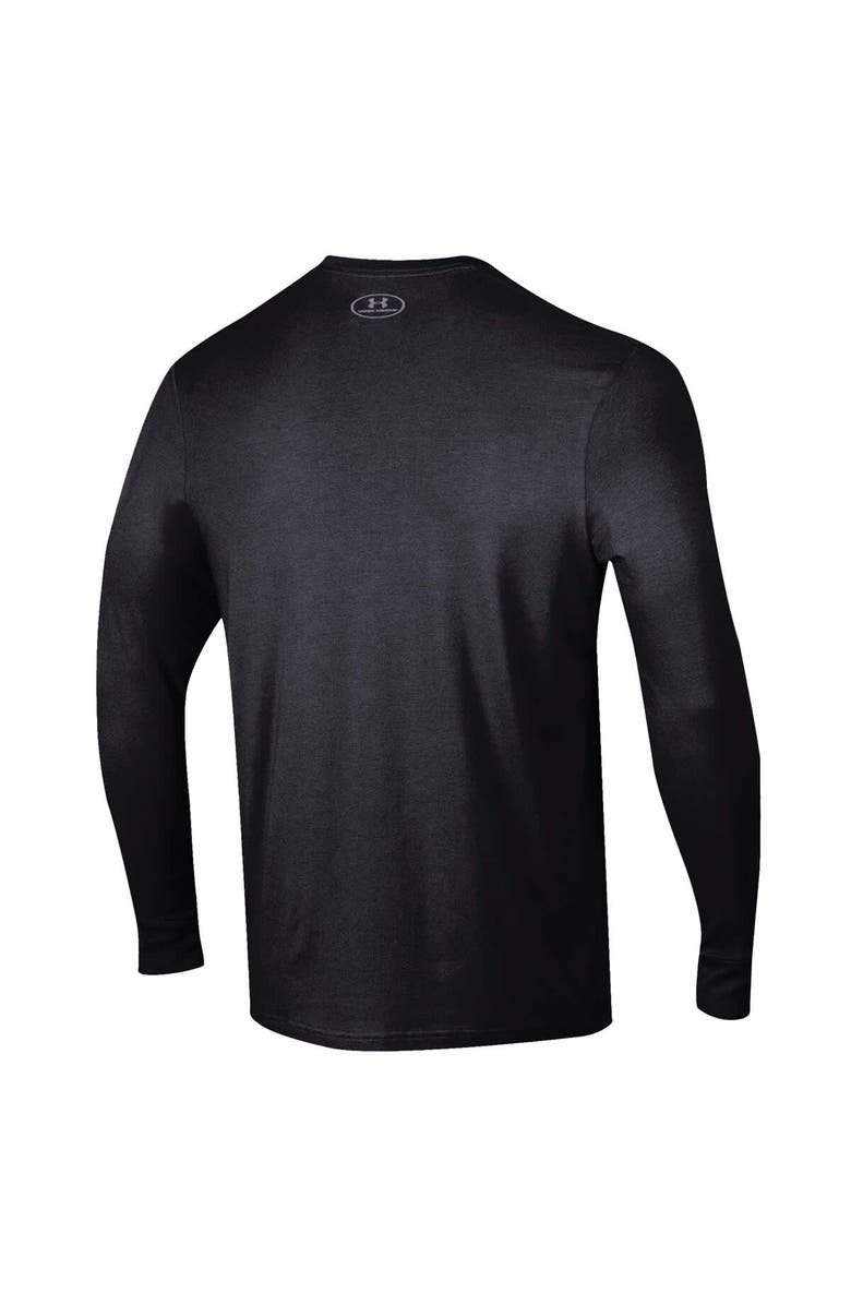 Under Armour Men's Under Armour Black Wisconsin Badgers 2025 Sideline Football Performance Cotton Long Sleeve T-Shirt, Alternate, color, Black