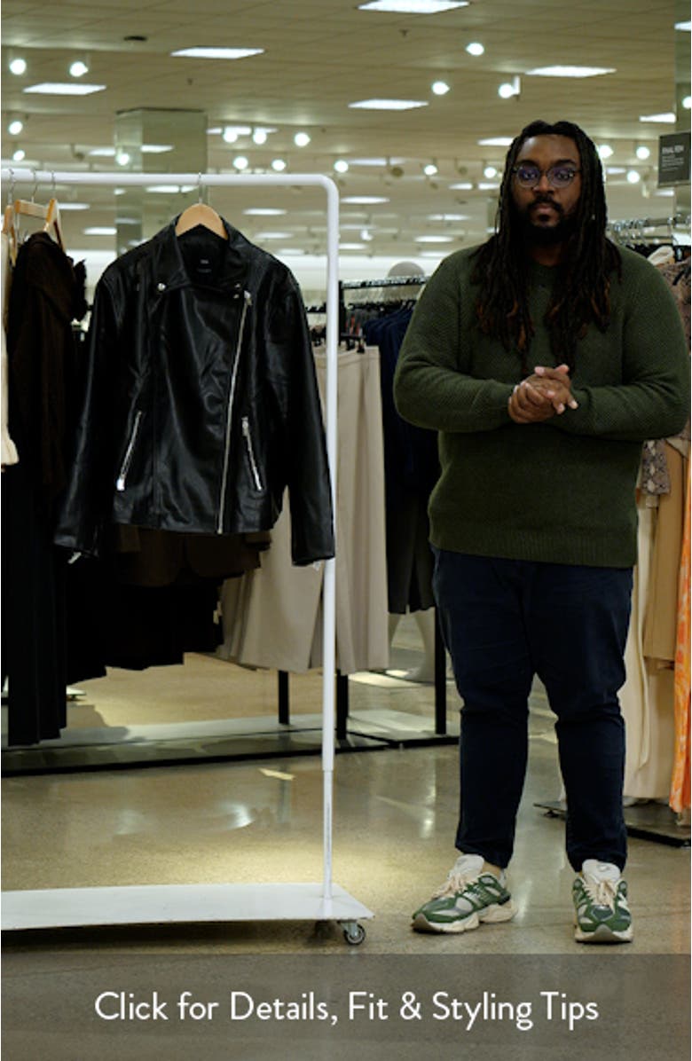 Faux Leather Moto Jacket, sales video thumbnail