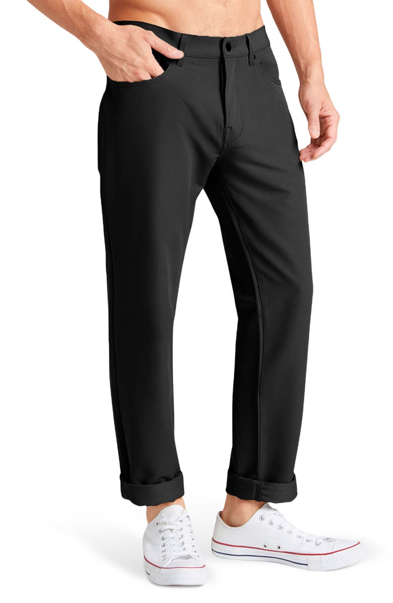 Goodlife Stretch Twill Five Pocket Pants, Alternate, color, Black