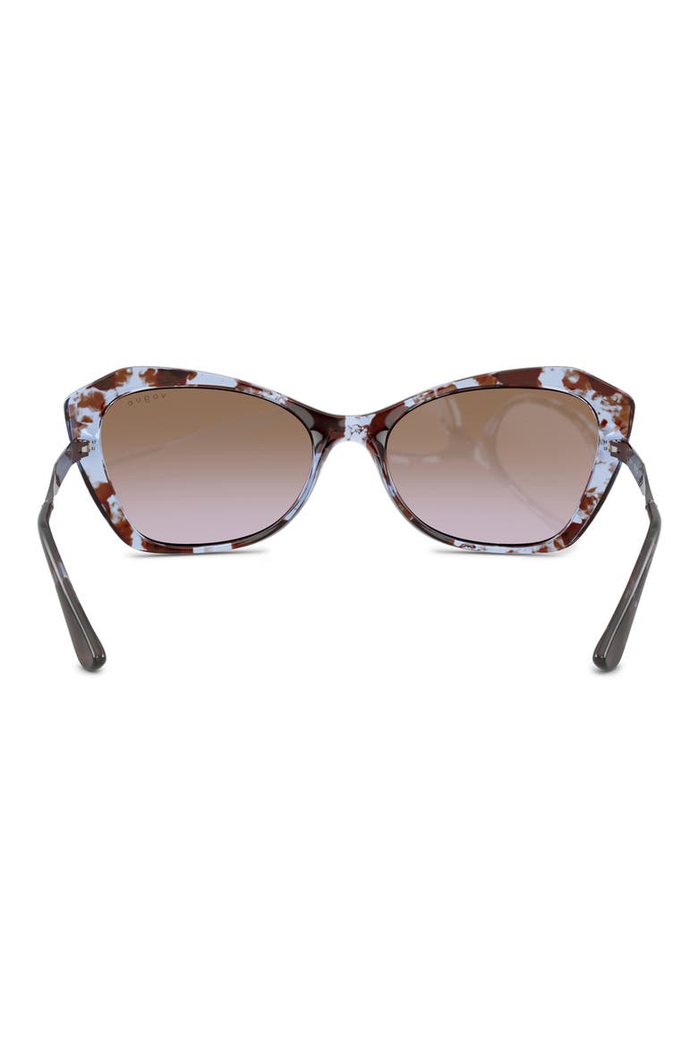 56mm Cat Eye Sunglasses, Alternate, color, BLUE HAVANA