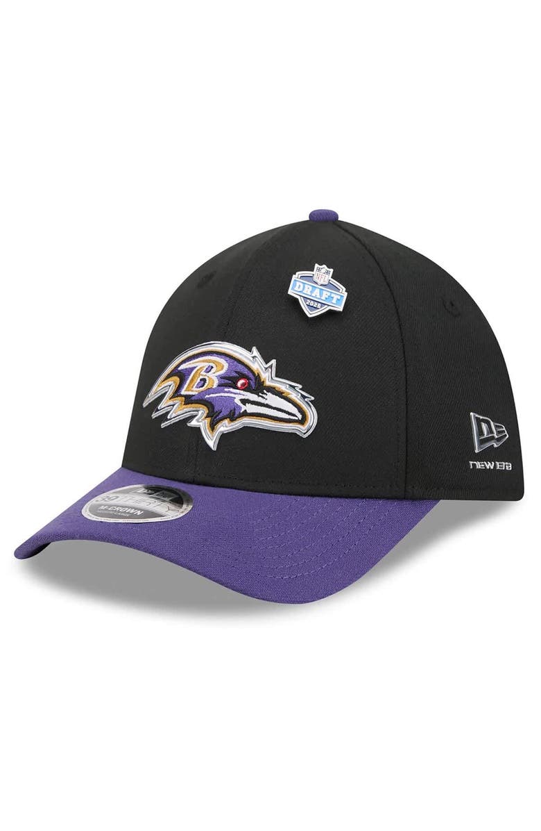 New Era Men's New Era  Black/Purple Baltimore Ravens 2026 NFL Draft 39THIRTY M-Crown Flex Hat, Main, color, Black