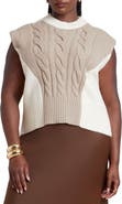 ELOQUII Colorblock Sweater Vest