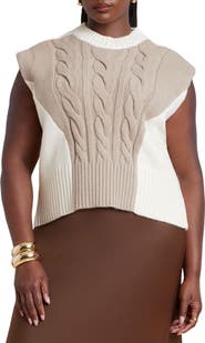 ELOQUII Colorblock Sweater Vest