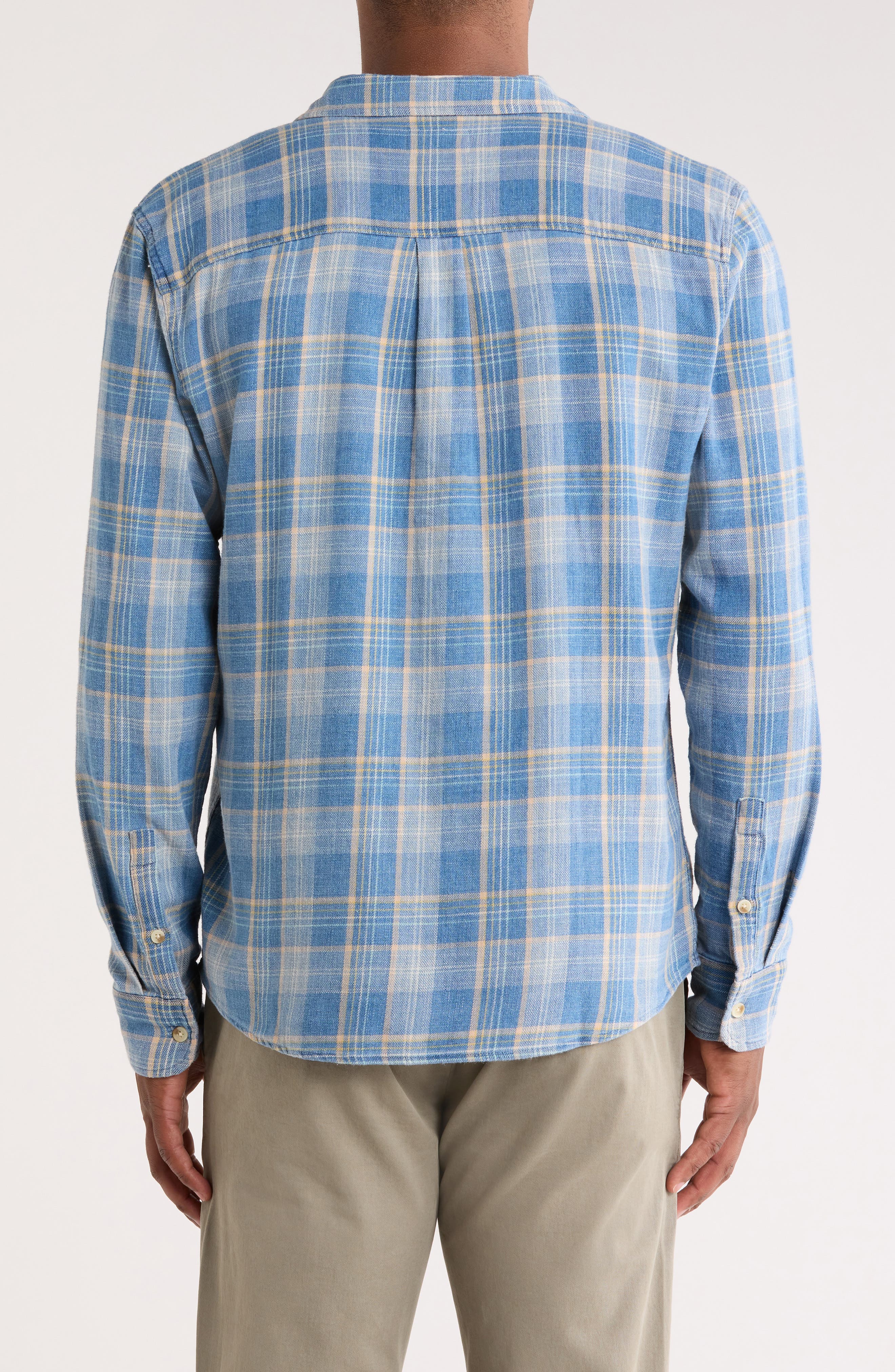 Classic Plaid Stretch Cotton Button-Up Shirt - image 2