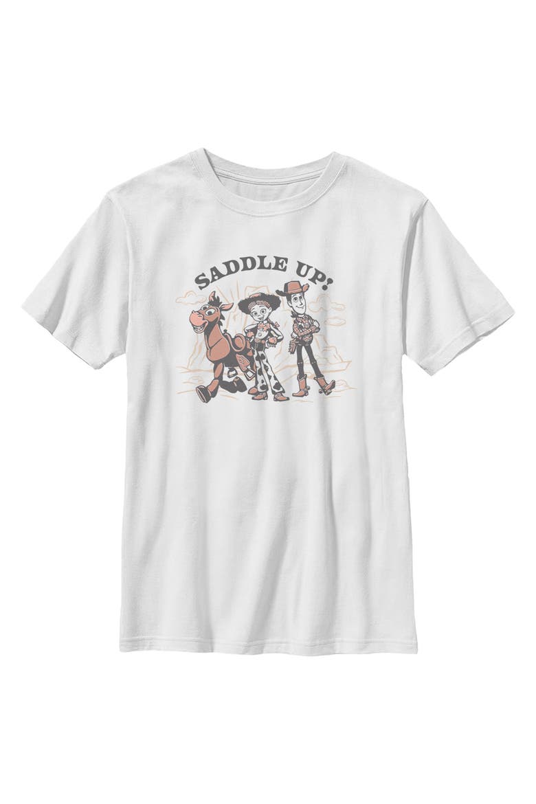 Boy's Toy Story 5 Saddle Up Western Friends  Graphic T-Shirt, Main, color, White