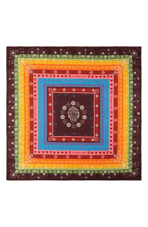 Kurt Geiger London Folk Print Square Scarf