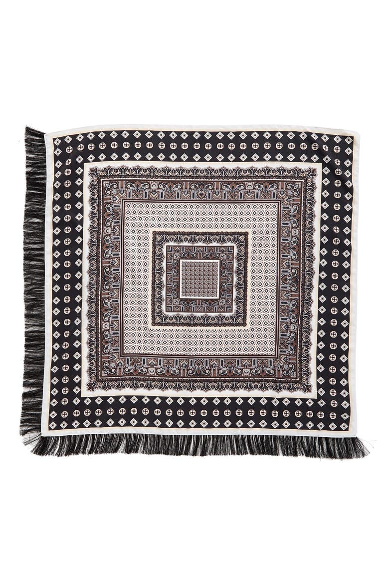 Paisley Foulard Bandana, Main, color, AFTER GLOW WHITE