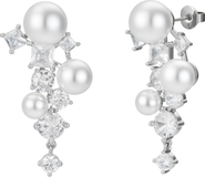 Untamed Petals Alexandra Pearl and Crystal Drop Earrings