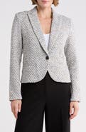 Amanda & Chelsea One Button Tweed Blazer