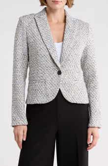 Amanda & Chelsea One Button Tweed Blazer