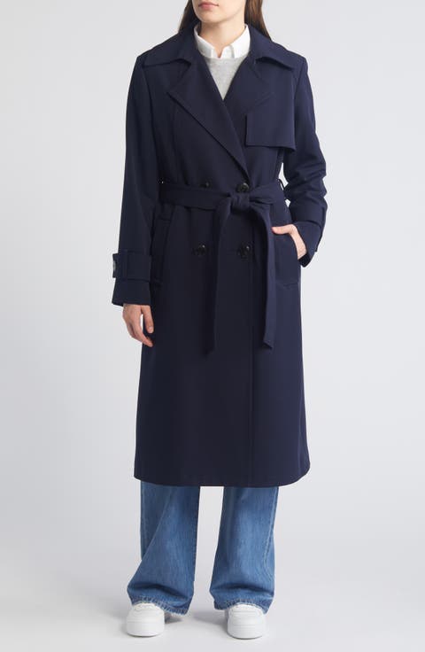Double Breasted Belted Trench Coat