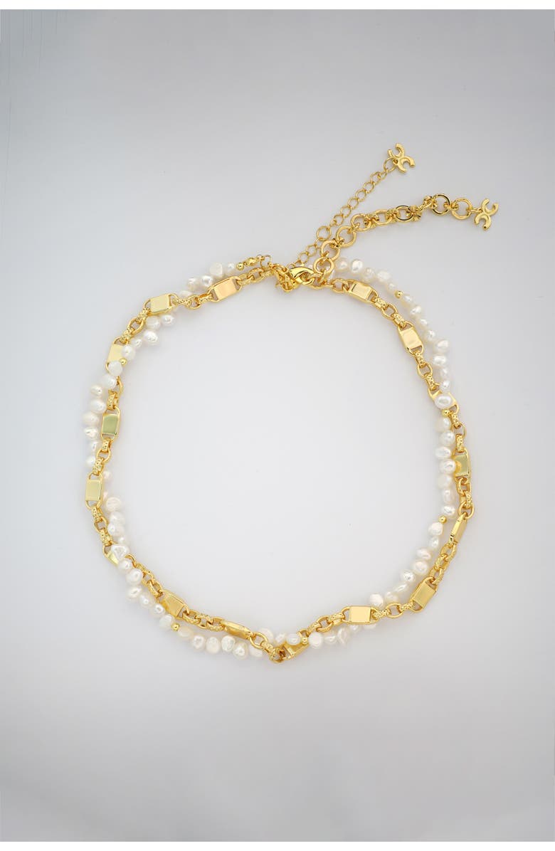 Classicharms Mia pearl necklace duo set, Alternate, color, Gold