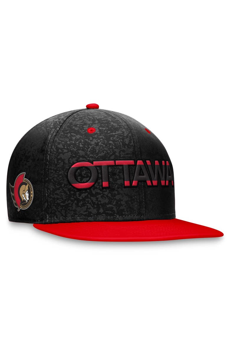 Men's Fanatics Branded  Black/Red Ottawa Senators Authentic Pro Rink Two-Tone Snapback Hat, Main, color, Black