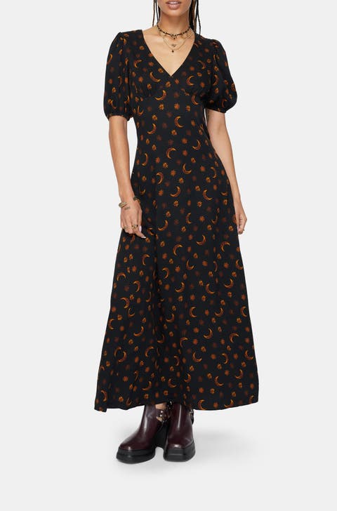 Elura Celestial Print Maxi Dress